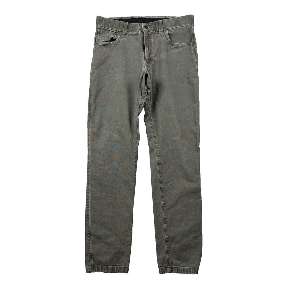 Origin Maine Pants Mens 34x34 (Fits 34x32) Green Canvas Straight USA Stretch